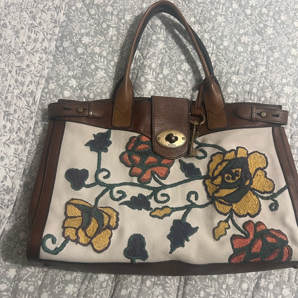 Fossil vintage tote bag